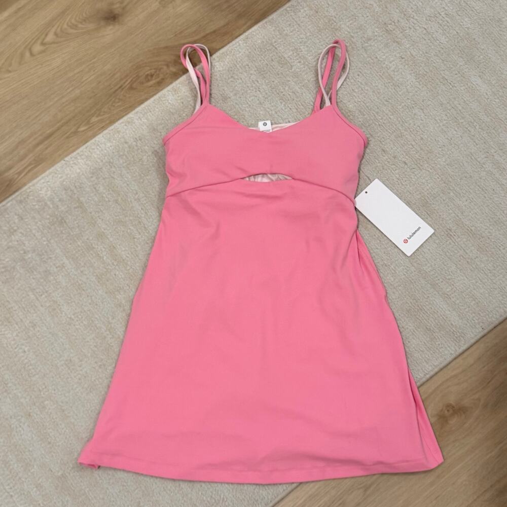 NWT Lululemon Align Layered Dress in Candy Cloud / Pink Pearl Size 6 - Picture 3 of 7